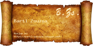 Bartl Zsuzsa névjegykártya